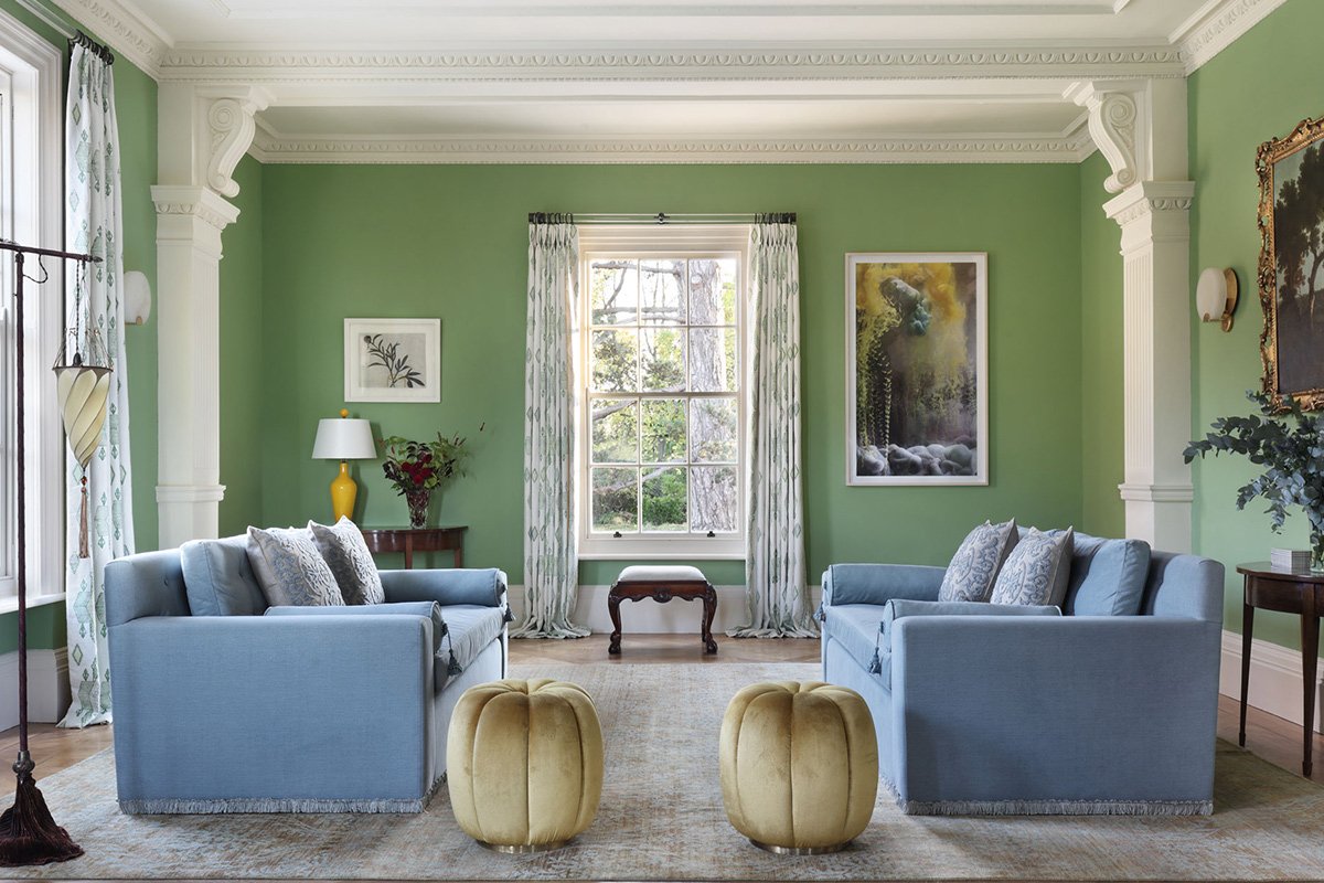 Sitting room, Worcestershire Country House by Oakley Moore.