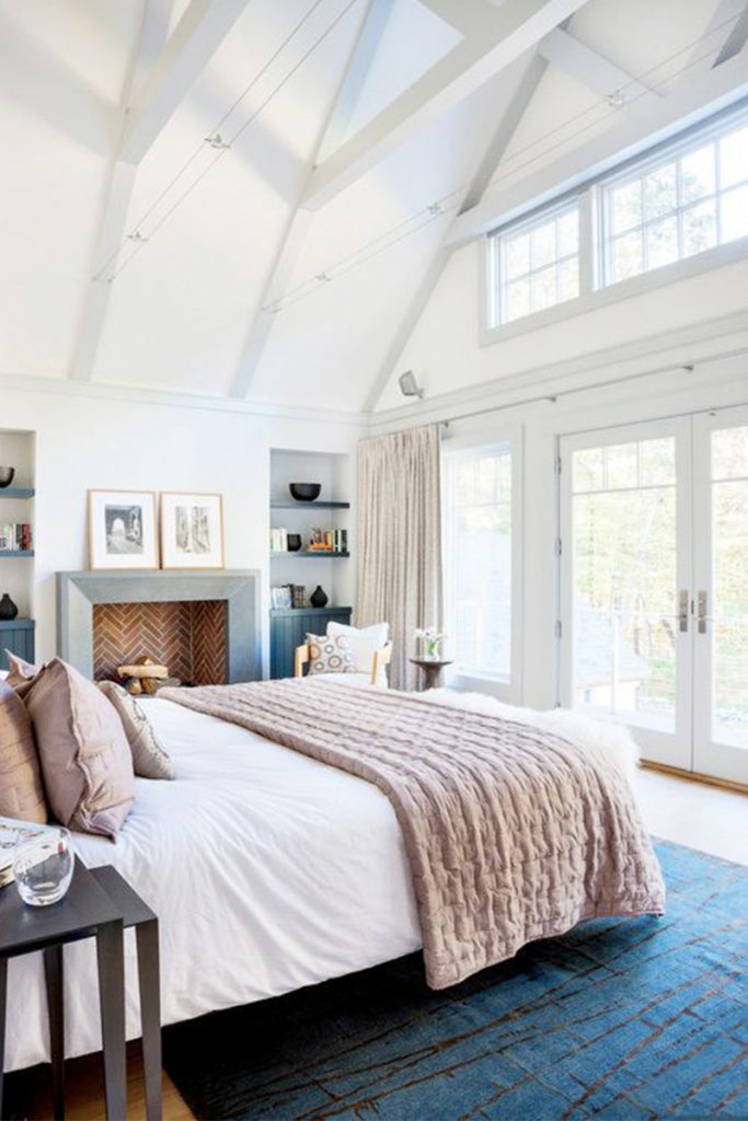 Classic New England shingle-style home Master Bedroom, Boston, Massachusetts by LDa Architecture & Interiors