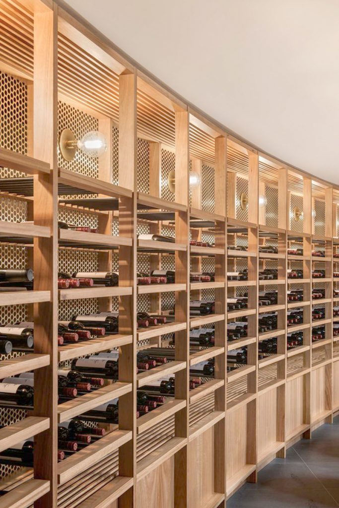 Wine storage as part of the interior for winemakers St. Hugo in Barossa Valley, Australia by Studio Gram.