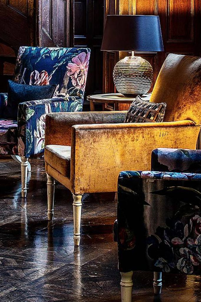 Interior of Jesmond Dene House Hotel, Newcastle upon Tyne by Karen Walker Interior Design.